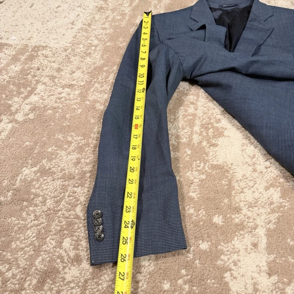Loro Piana Wool Blazer Mens 46L Blue Sport Coat Cremieux Wool Jacket Business